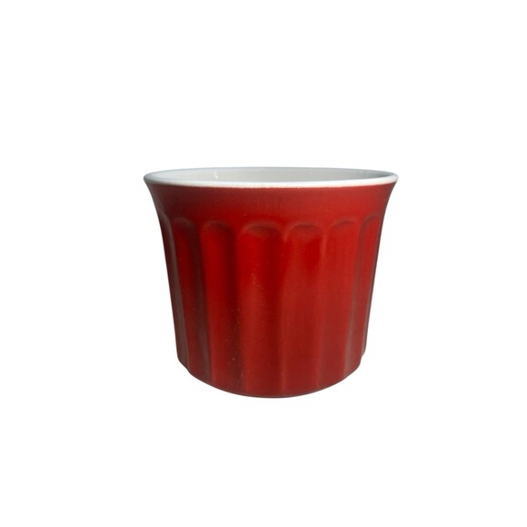 Royal Norfolk Large Coffee Mug Oversized Cup Ceramic Red Ribbed - Picture 9 of 11